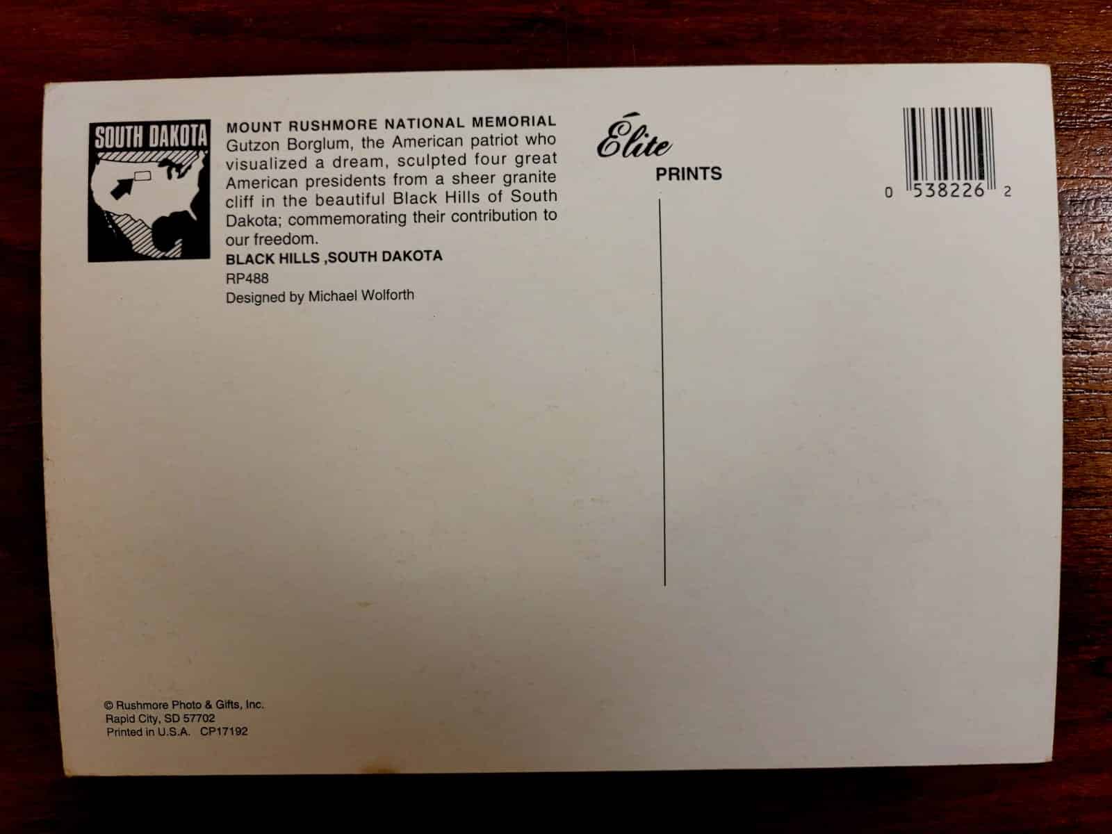 | Casa do Colecionador Cartão Postal Estrangeiro - Estados Unidos (Dakota do Sul) Monte Rushmore