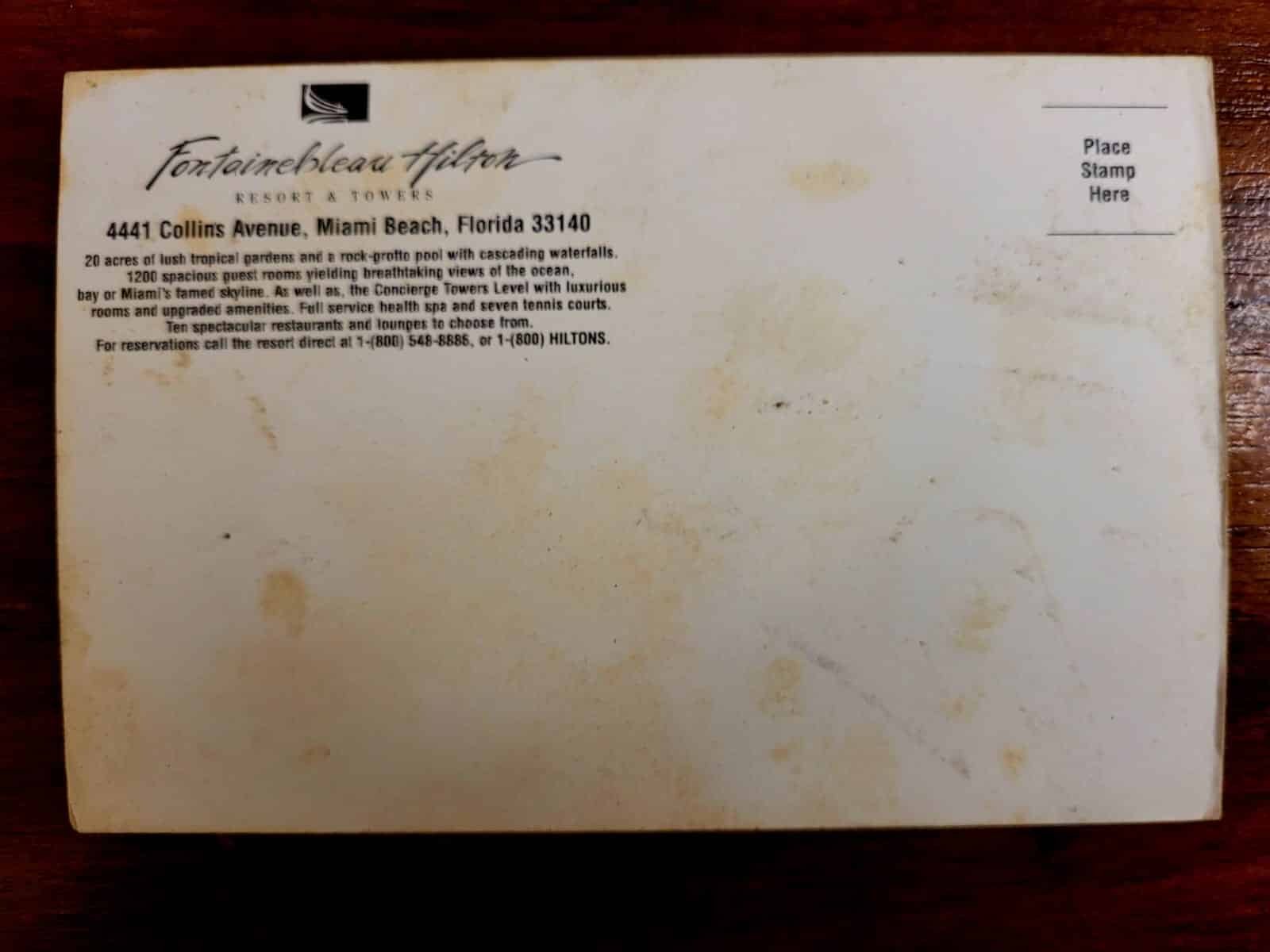 | Casa do Colecionador Cartão Postal Estrangeiro - Estados Unidos (Flórida) Fontainebleau Hilton