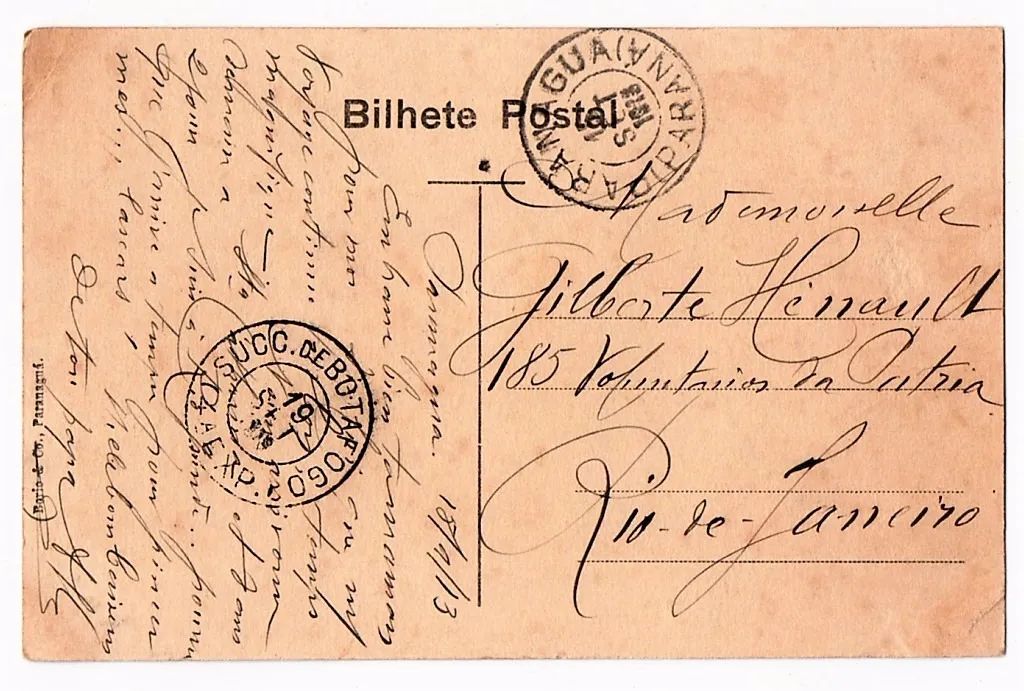 | Casa do Colecionador Cartao Postal Paranaguá - Rua Da Praia Hotel Tristao - 1913