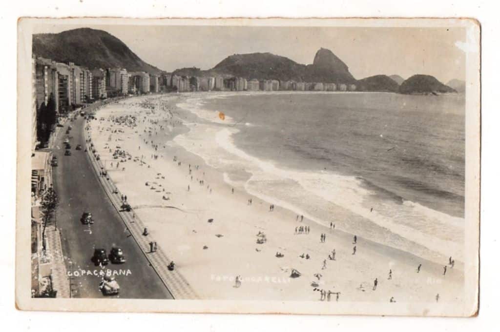 Cartão Postal - Praia de Copacabana - Rio de Janeiro - Anos 50