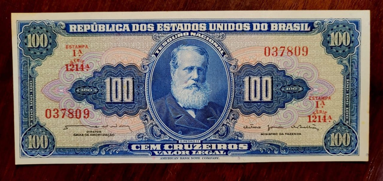 | Casa do Colecionador Cédula C035 - 100 (Cem Cruzeiros) FE (Ano 1964)