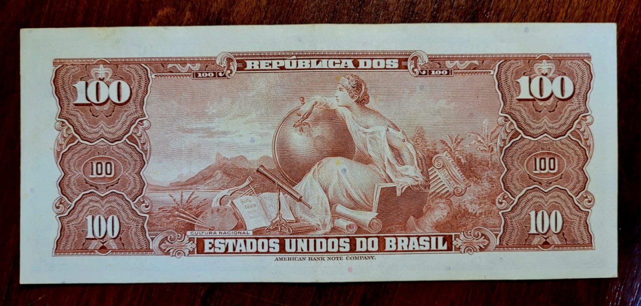 | Casa do Colecionador Cédula C036 - 100 (Cem Cruzeiros) SOB (Ano 1964)