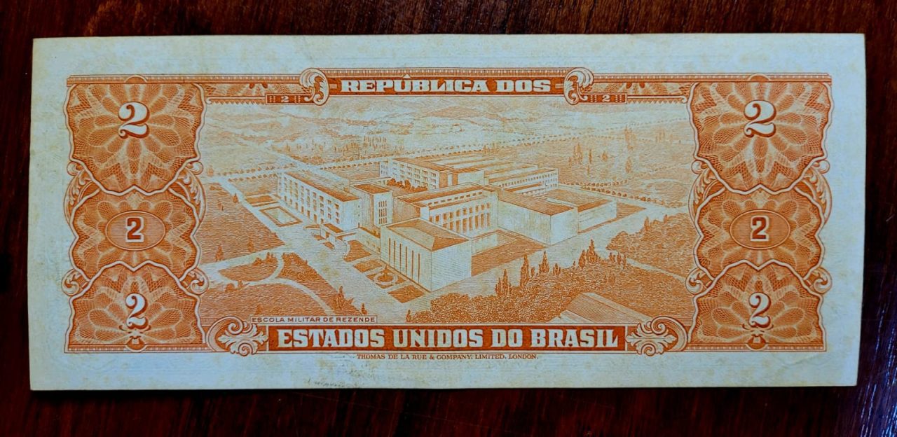 | Casa do Colecionador Cédula C061 - 2 (Dois Cruzeiros) SOB+ - Nº 040678 (Ano 1955)