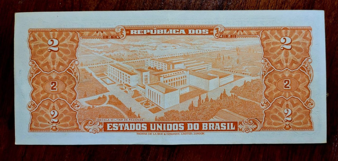 | Casa do Colecionador Cédula C061 - 2 (Dois Cruzeiros) SOB - Nº 086917 (Ano 1955)