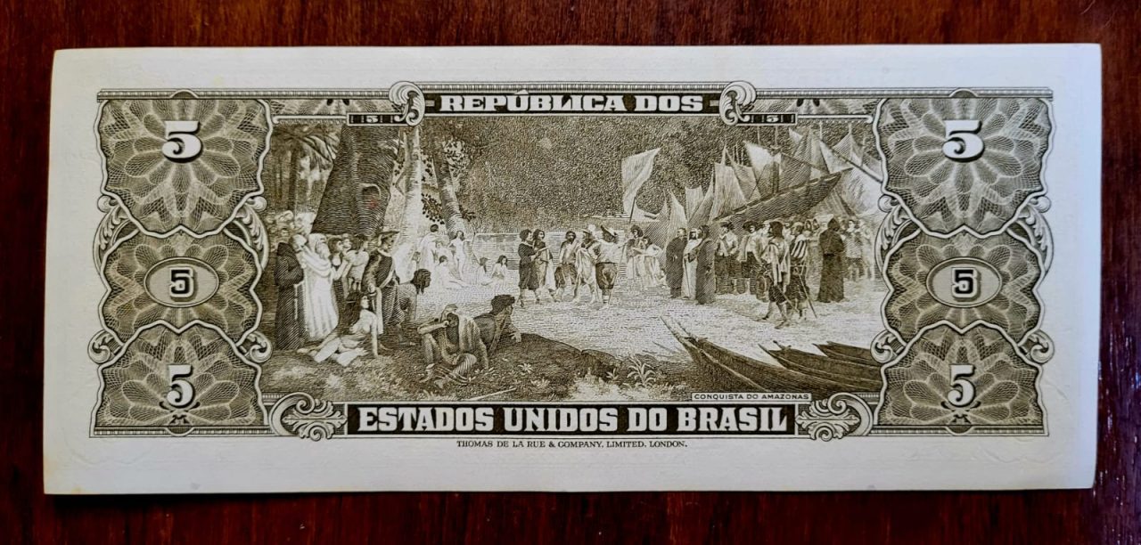 | Casa do Colecionador Cédula C073 - 5 (Cinco Cruzeiros) FE (Ano 1964)