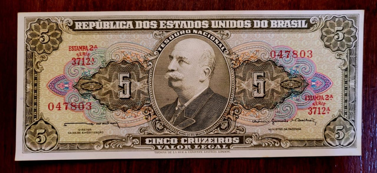| Casa do Colecionador Cédula C073 - 5 (Cinco Cruzeiros) FE (Ano 1964)