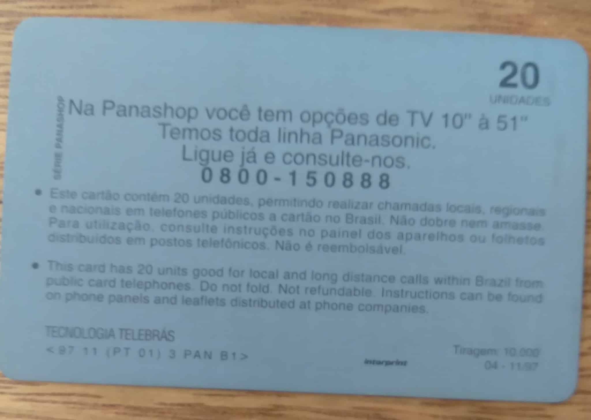 | Casa do Colecionador Ct Brasil Telebrás 01 1997 / Midia Panashop Panasonic.