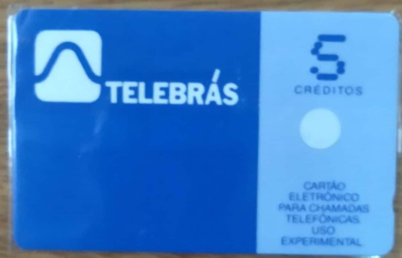 | Casa do Colecionador Ct Brasil Telebras experimental de 5 créditos.