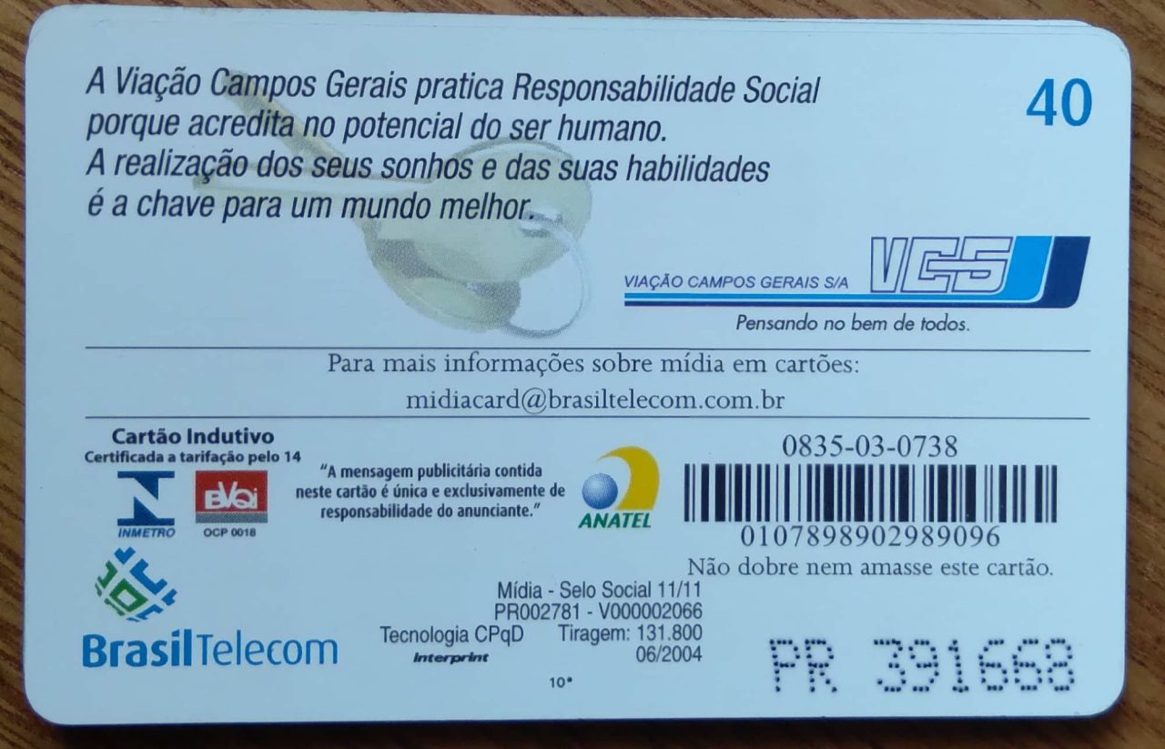 | Casa do Colecionador Ct Brasil Telecom PR 2004. Mídia Selo Social série completa.