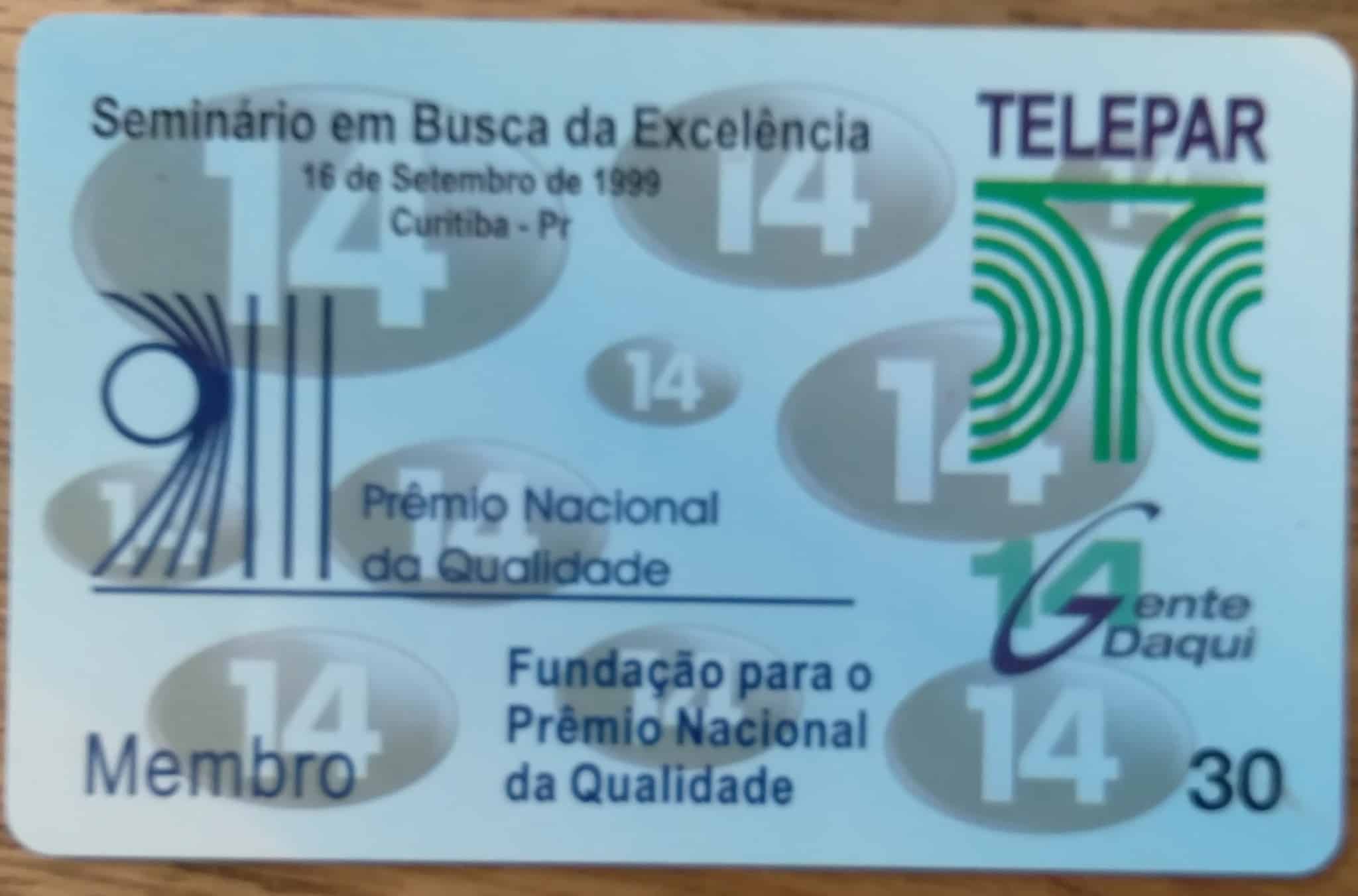 | Casa do Colecionador Ct Brasil Telepar 1999 / Mídia Prêmio Nacional de Qualidade.