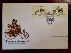 Envelope FDC (1º Dia de Circulação) Portugal (CTT) – Centenário do Automóvel – 10/04/1986