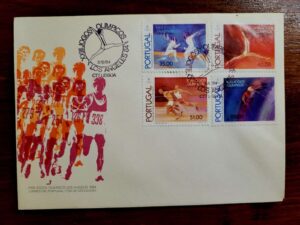Envelope FDC (1º Dia de Circulação) Portugal (CTT) – XXIII Jogos Olímpicos - Los Angeles 84 – 05/06/1984