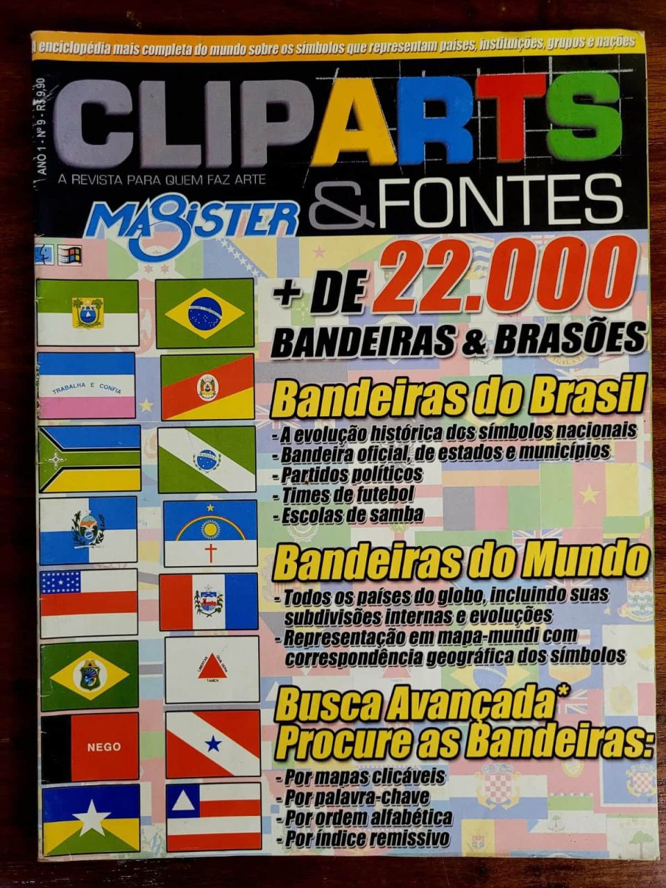 | Casa do Colecionador Magister - Cliparts e Fontes Nº 9 (Editora Escala) Não possui o CD (Revista)