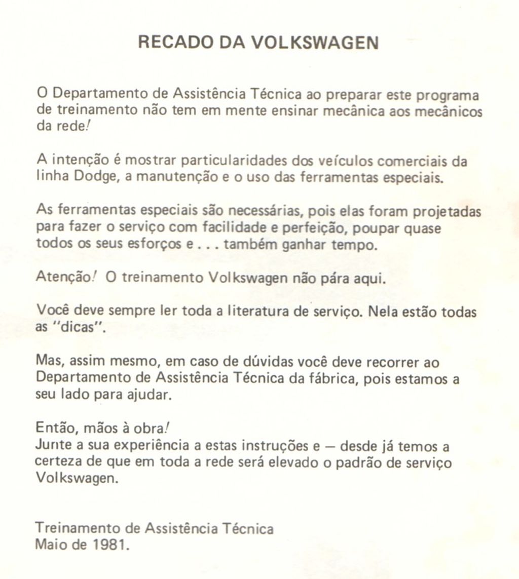 | Casa do Colecionador Manual Caminhoes Dodge VW - Eixos Traseiros - 1981