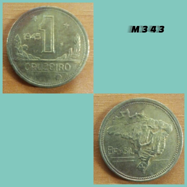 | Casa do Colecionador Moeda 1 cruzeiro 1945 bronze alumínio - M343