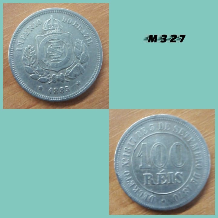 | Casa do Colecionador Moeda 100 réis 1885 império cuproníquel - M327