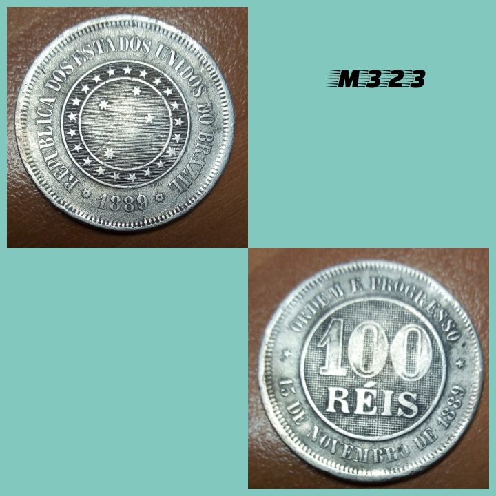 | Casa do Colecionador Moeda 100 réis 1889 cuproníquel - M323
