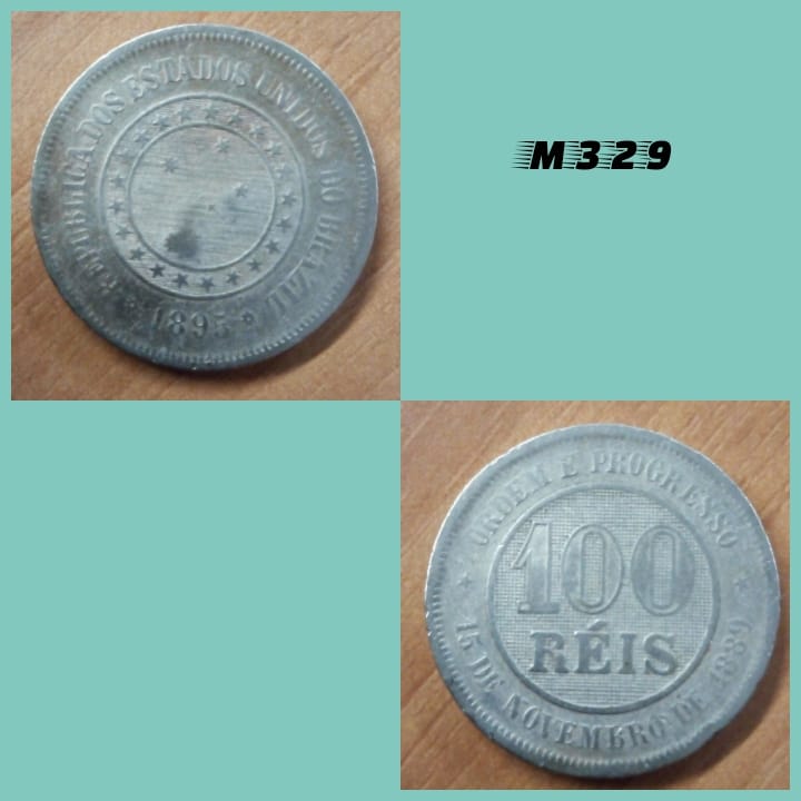 | Casa do Colecionador Moeda 100 réis 1895 cuproníquel - M329