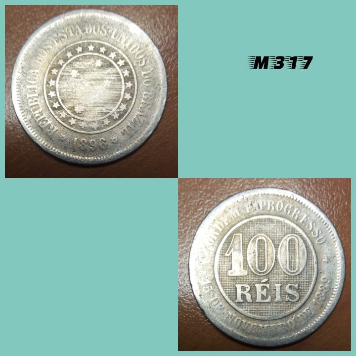 | Casa do Colecionador Moeda 100 réis 1896 cuproníquel - M317