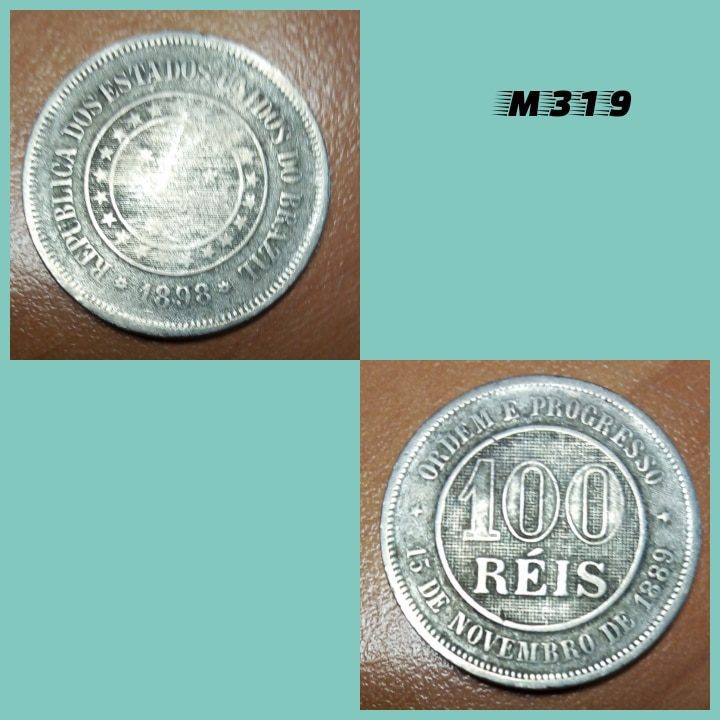 | Casa do Colecionador Moeda 100 réis 1898 cuproníquel - M319