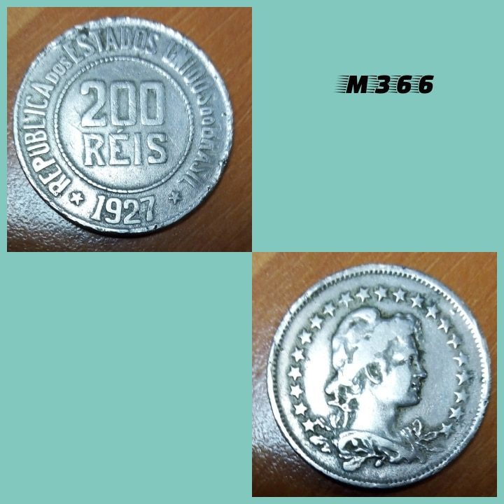 | Casa do Colecionador Moeda 200 réis 1927 cupro níquel - M366