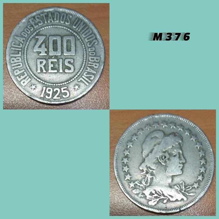 | Casa do Colecionador Moeda 400 réis 1925 cupro níquel - M376