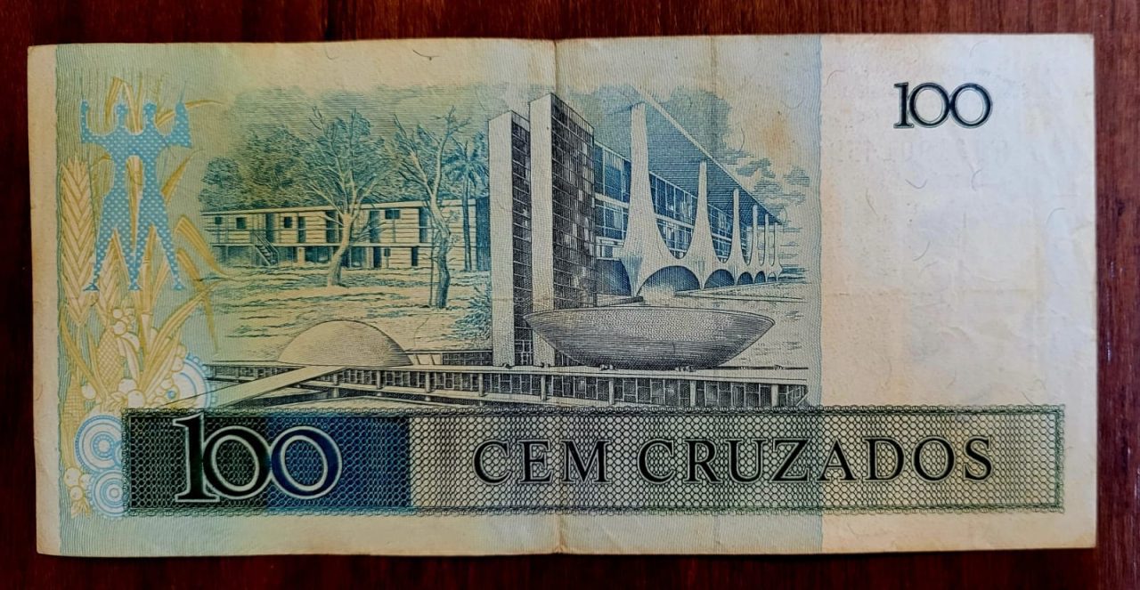 | Casa do Colecionador 100 (Cem Cruzados) - Cédula C186 - MBC (Ano 1987)