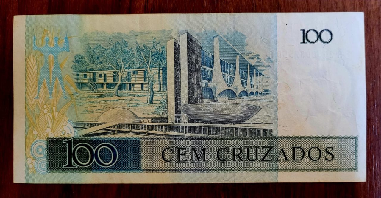 | Casa do Colecionador 100 (Cem Cruzados) - Cédula C187 - MBC (Ano 1987)