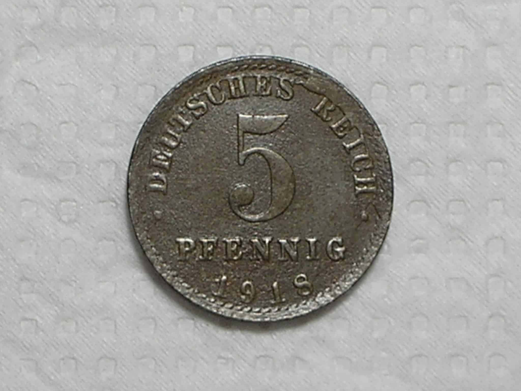 | Casa do Colecionador Alemanha 5 Pfennig 1918 Bronze Box30