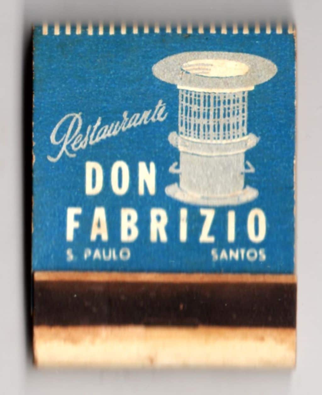 | Casa do Colecionador Caixa De Fosforos - Restaurante Don Fabrizio - Santos e São Paulo - Anos 60