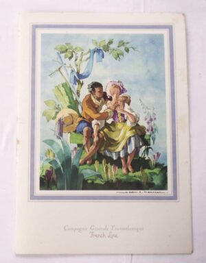 Cardapio De Navio - France - French Line - 09 Janeiro 1971