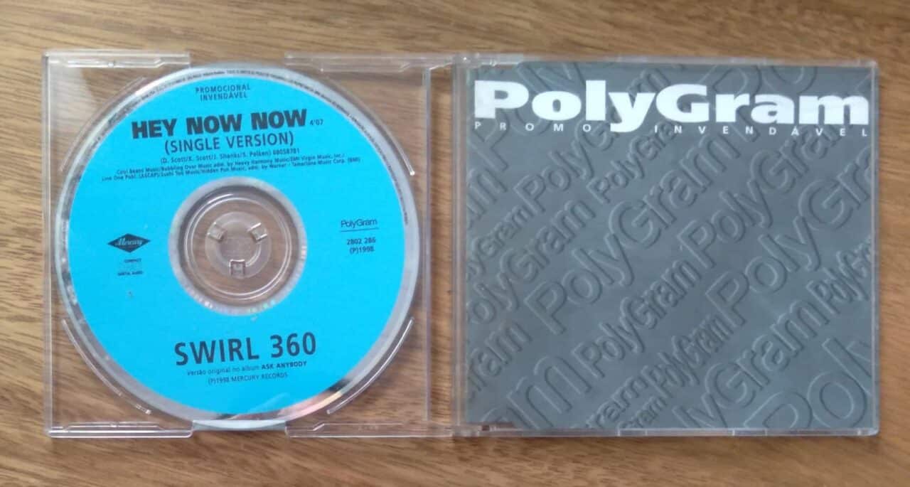 | Casa do Colecionador Cd promo Poly Gram Swirl 360 / Hey Now Now single.