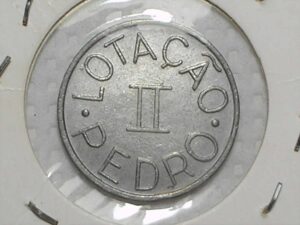 Ficha de Onibus Loração Pedro II - Colocar no cofre / Aluminio / Bela peça / box28
