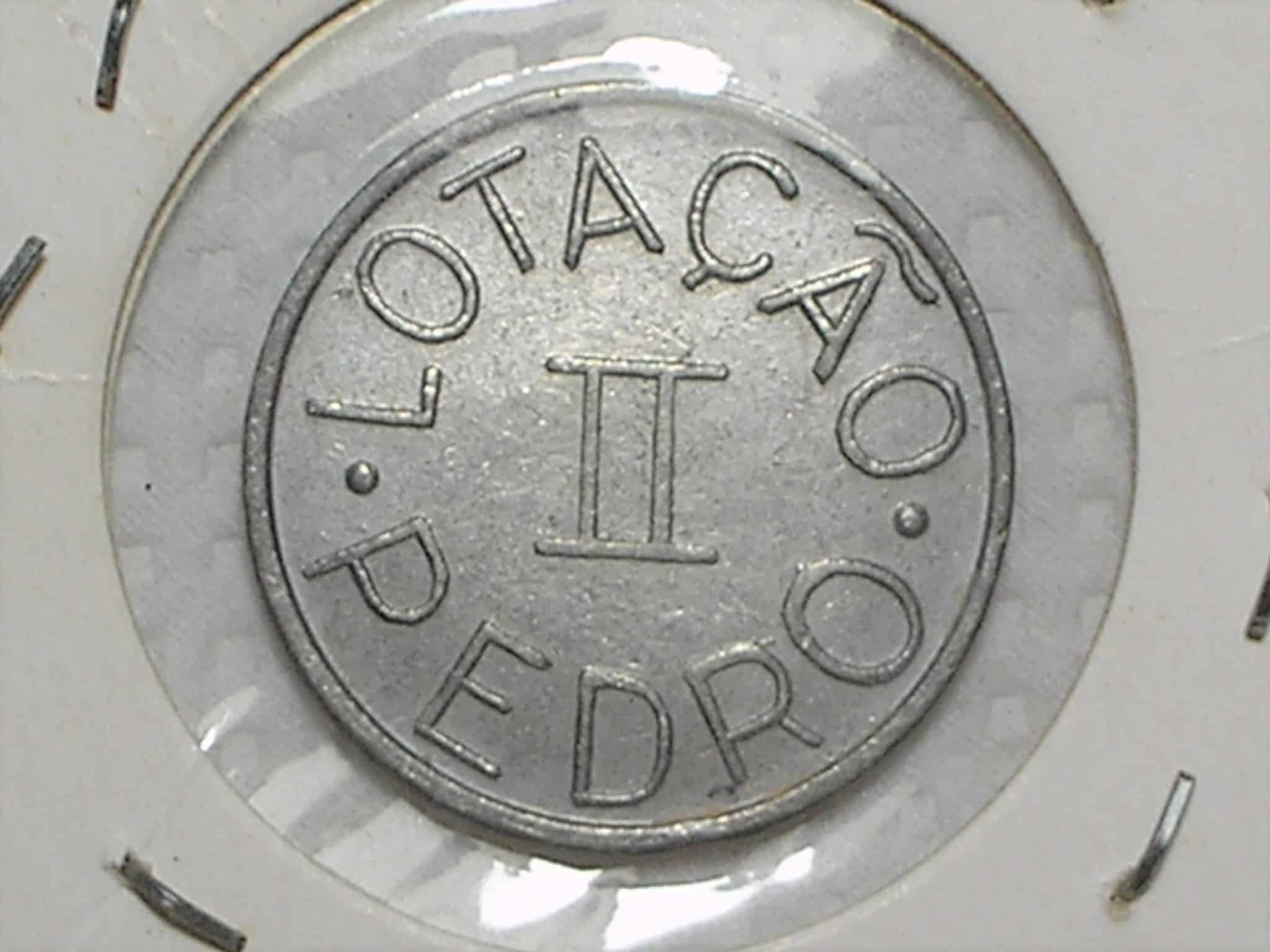 | Casa do Colecionador Ficha de Onibus Loração Pedro II - Colocar no cofre / Aluminio / Bela peça / box28