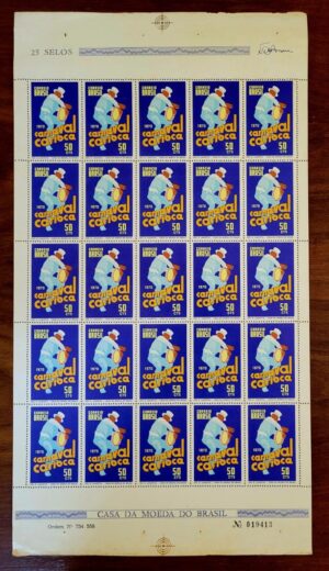 Folha de Selos - RHM C-0666 - Carnaval Carioca (25 Selos) 05/02/1970