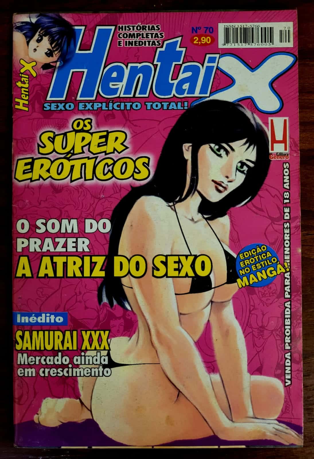 | Casa do Colecionador Hentai X Nº 70 (Editora Gênero) Quadrinhos Eróticos
