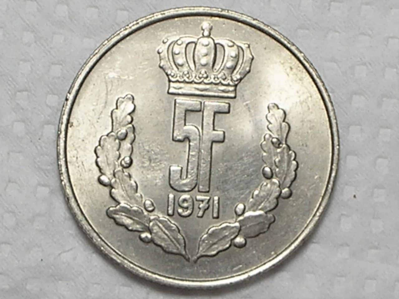 | Casa do Colecionador Luxemburgo) 5 Francs - 1971 / Co-Ni / box31