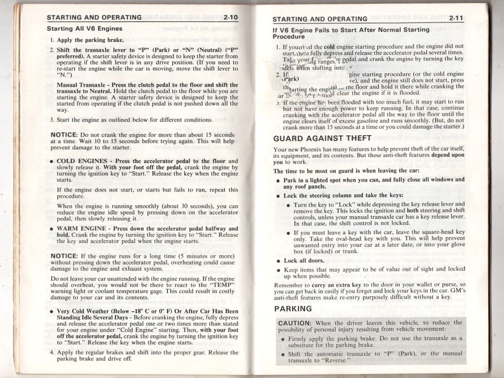 | Casa do Colecionador Manual Do Proprietario Pontiac Phoenix 1982 - Leia O Anuncio