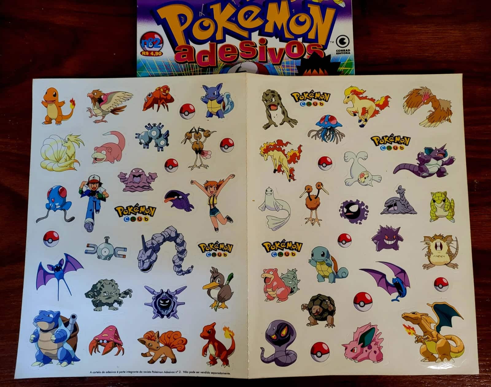 | Casa do Colecionador Pokémon Adesivos Nº 02 (Editora Conrad) 1999 - Revista