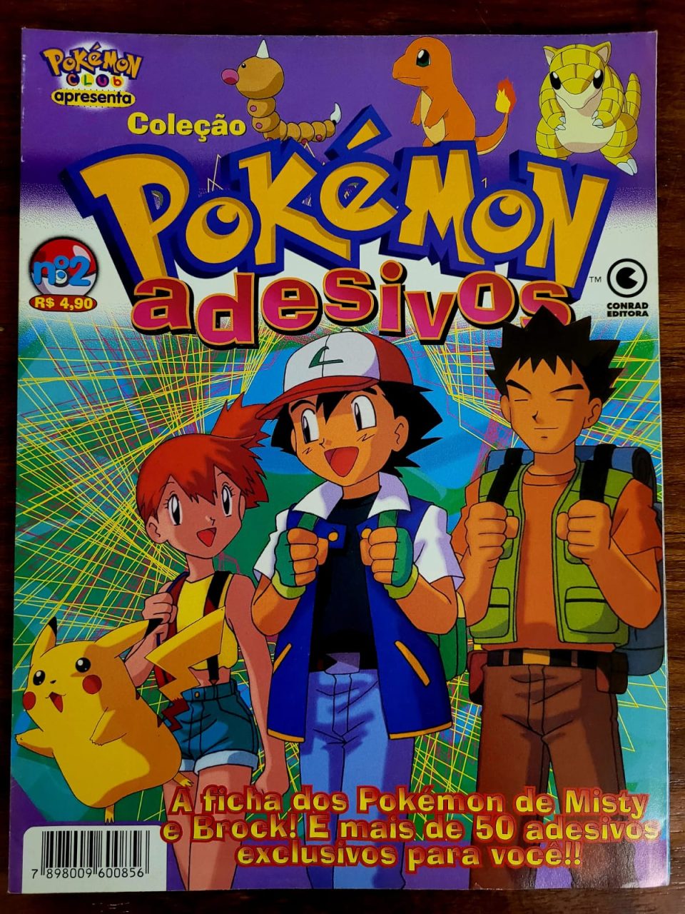 | Casa do Colecionador Pokémon Adesivos Nº 02 (Editora Conrad) 1999 - Revista