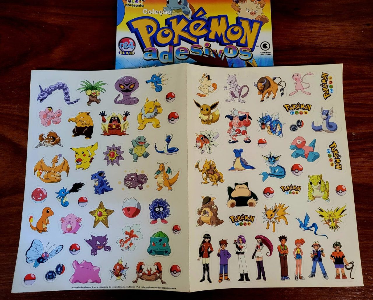 | Casa do Colecionador Pokémon Adesivos Nº 04 (Editora Conrad) 1999 – Revista