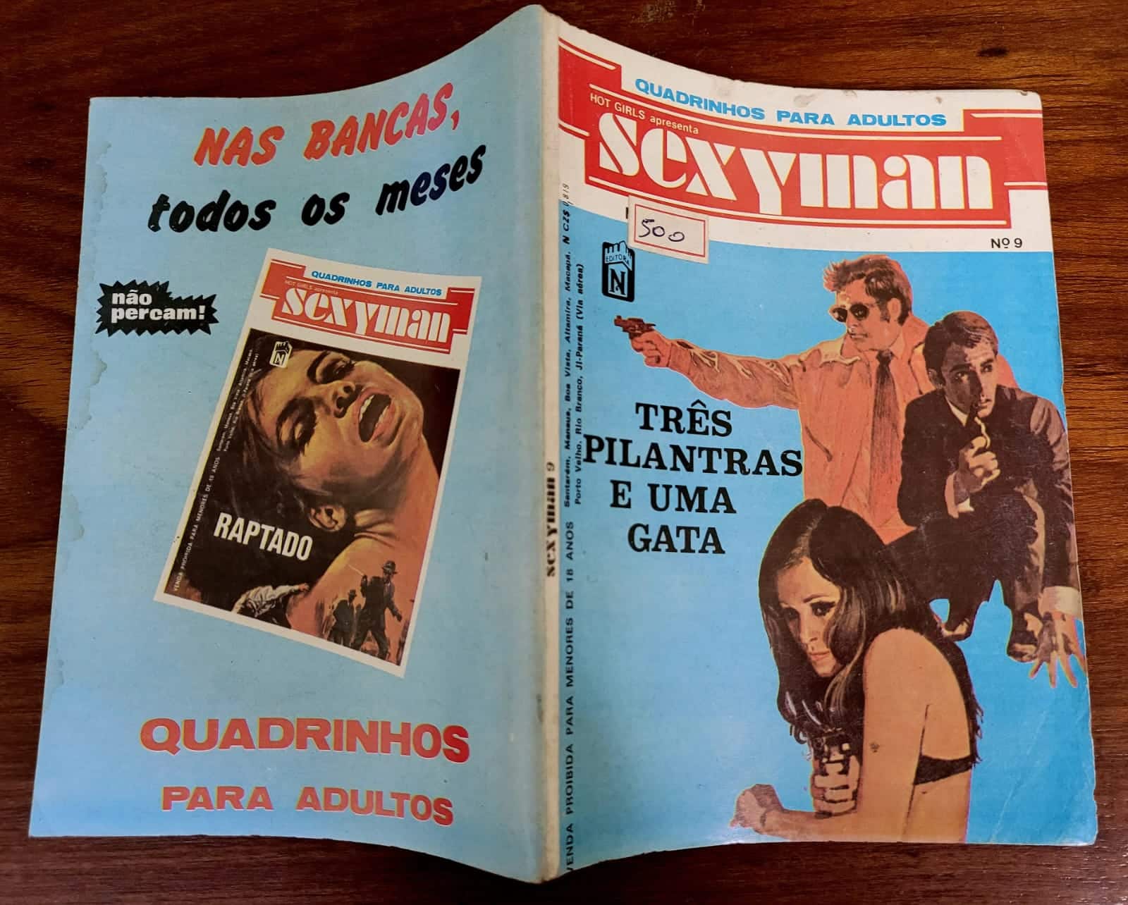 | Casa do Colecionador Sexyman Nº 009 - Três Pilantras e uma Gata (Quadrinhos Eróticos)
