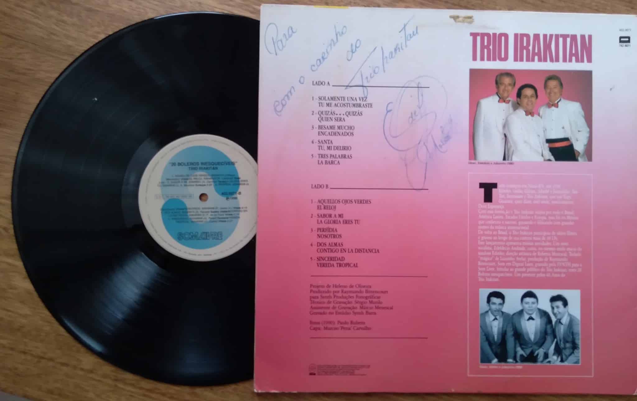 | Casa do Colecionador Vinil lp Trio Irakitan 20 boleros inesquecíveis / Homenagem Besame mucho