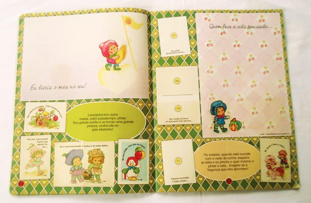 | Casa do Colecionador Album Figurinhas Os Bebes Moranguinhos - Incompleto - 1987