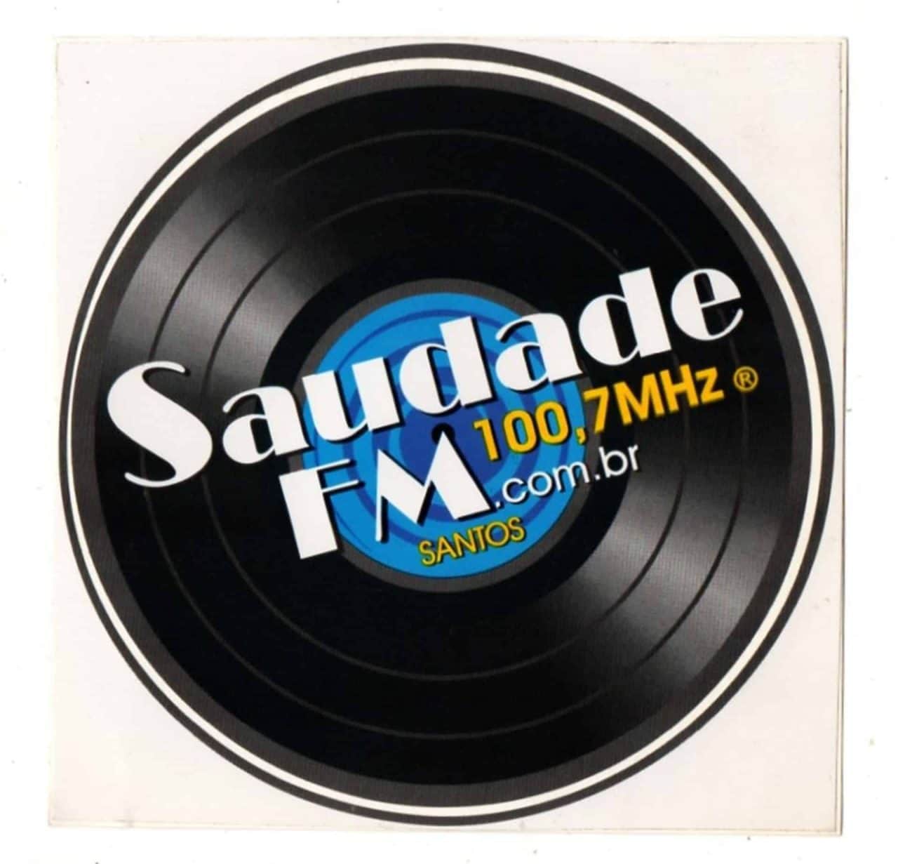 | Casa do Colecionador Antigo Adesivo Externo - Radio Saudade FM - Anos 2000