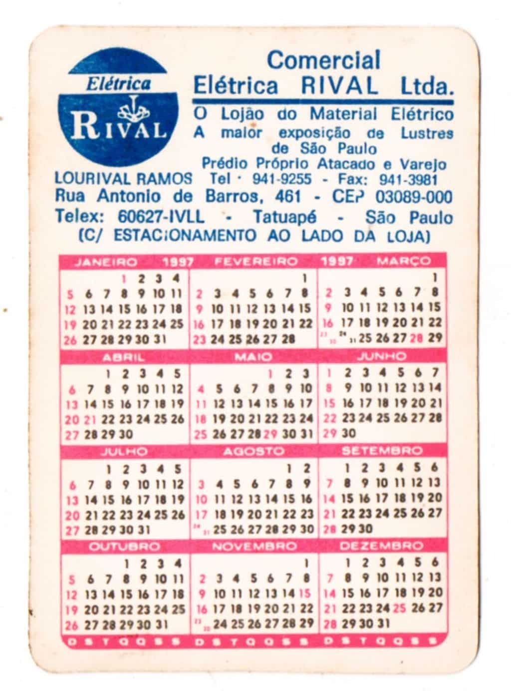 | Casa do Colecionador Calendario De Bolso - Tema Desenho - Coelhinhos - 1997
