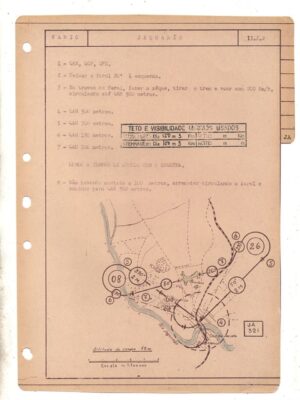 Carta Aeronautica De Aproximação e Pouso – Aeroporto Jaguarão - RS - Anos 50 - Varig