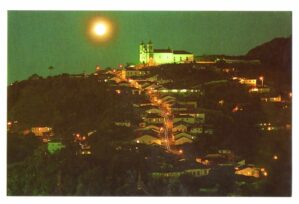 Cartão Postal - Ladeira Santa Efigenia - Ouro Preto - MG - Anos 60