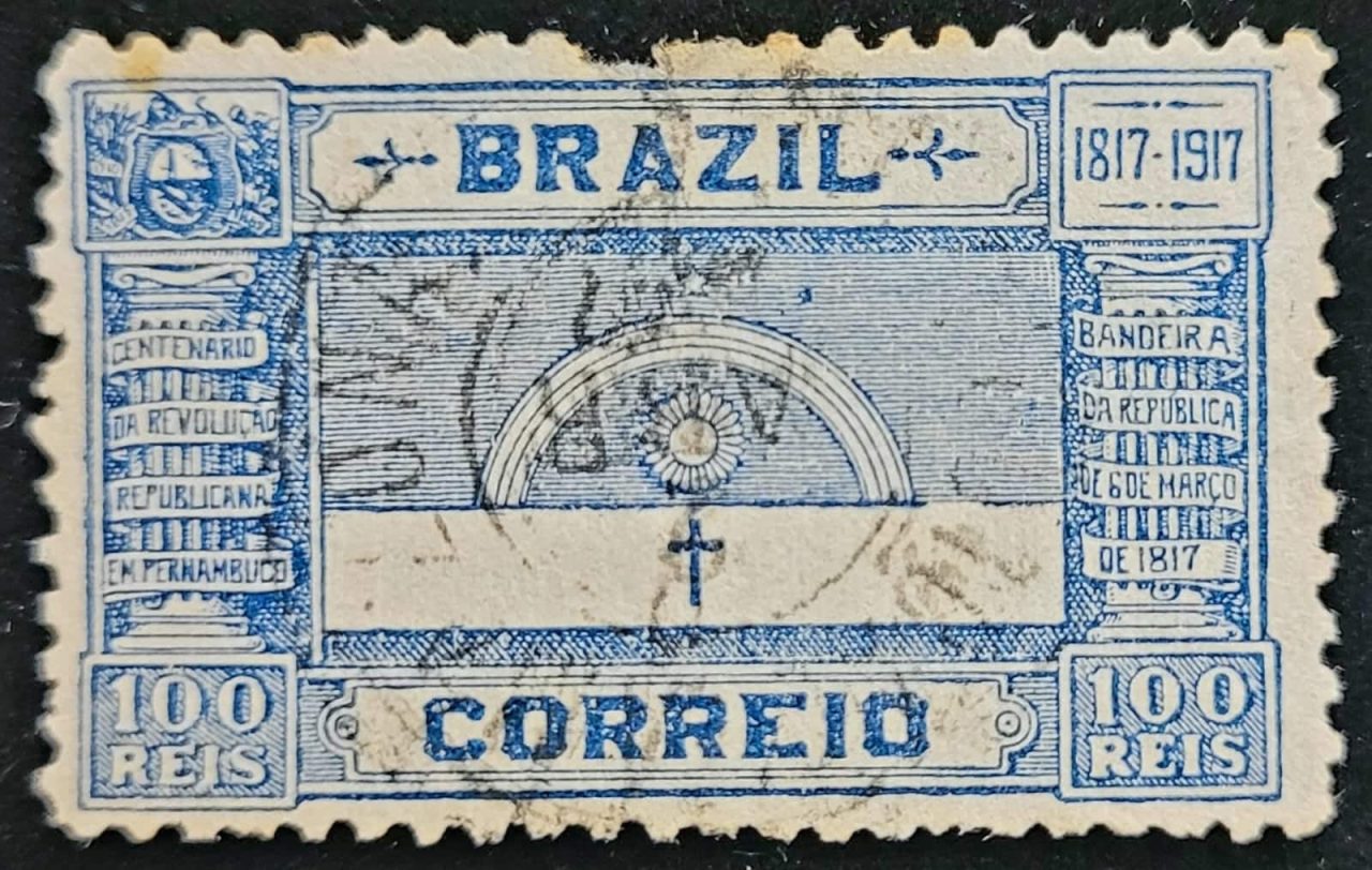 | Casa do Colecionador Comemorativos - RHM C0012 (Usado) 100 Réis - Centenário da Revolução de Pernambuco - 06/03/1917 (Selos da República)
