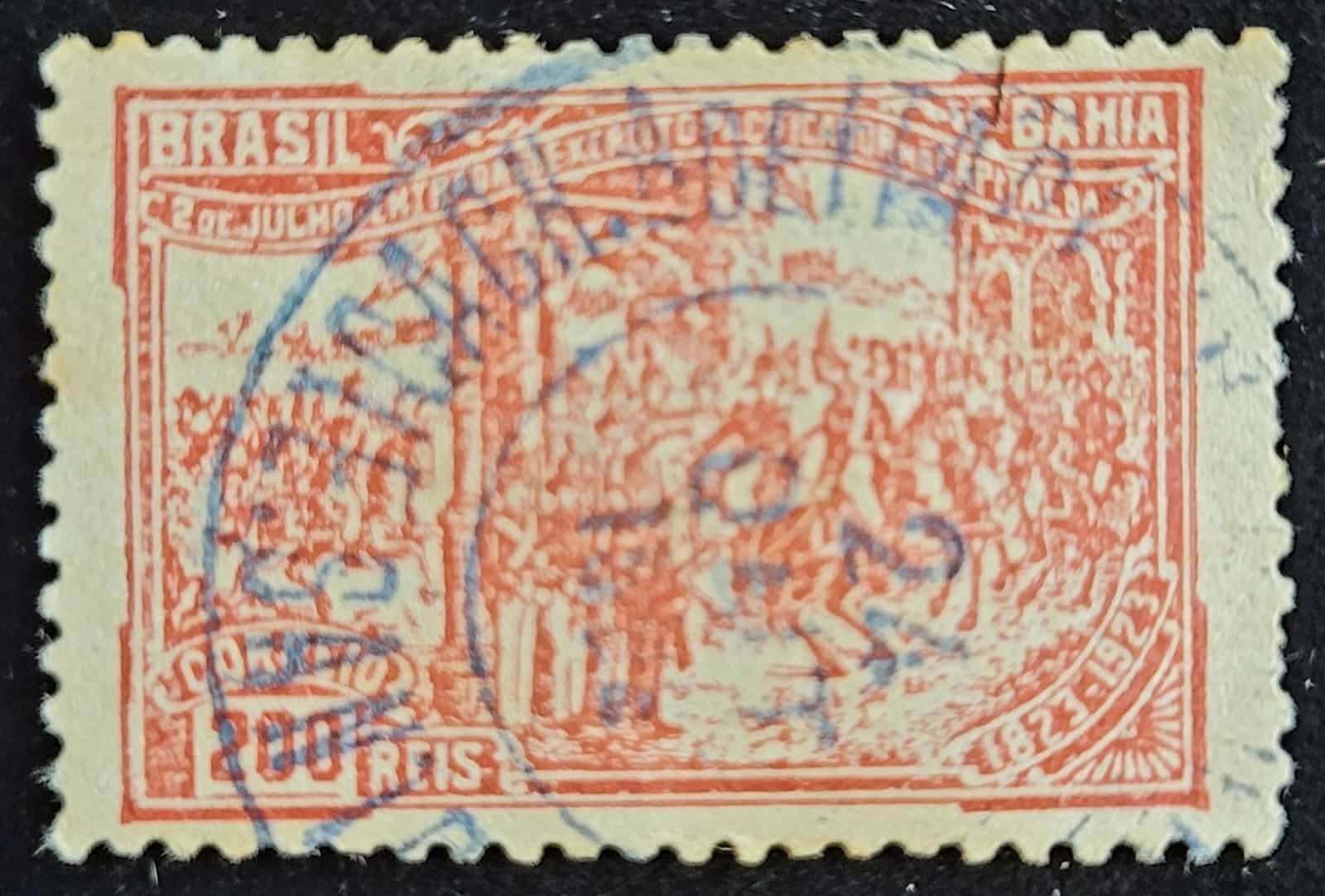 Comemorativos - RHM C0017 (Usado) Centenário da Entrada do Exército Pacificador na Bahia - 12/07/1923 (Selos do Brasil)